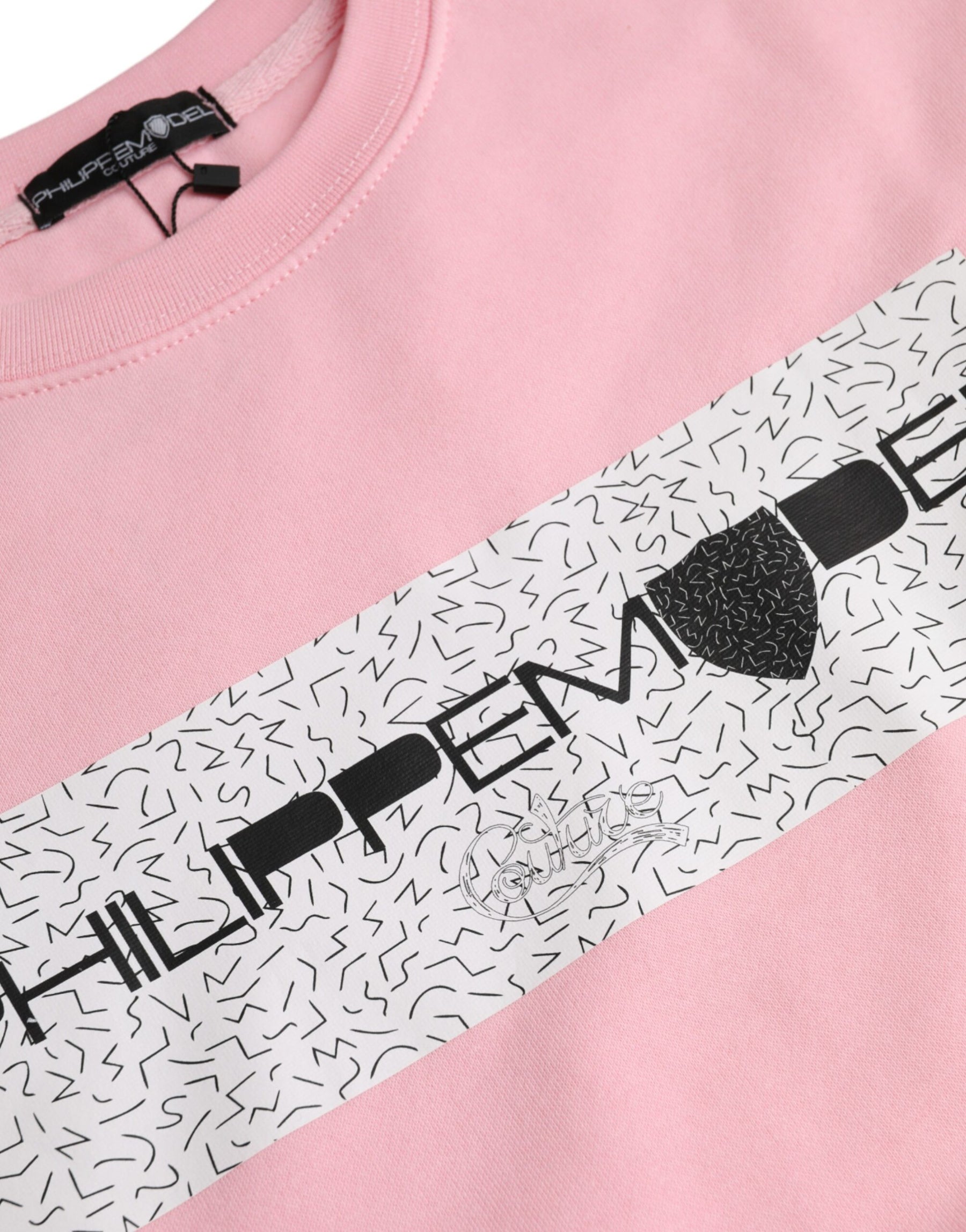 Philippe Model Pink Cotton Logo Long Sleeves Pullover Sweater | Regal Royce