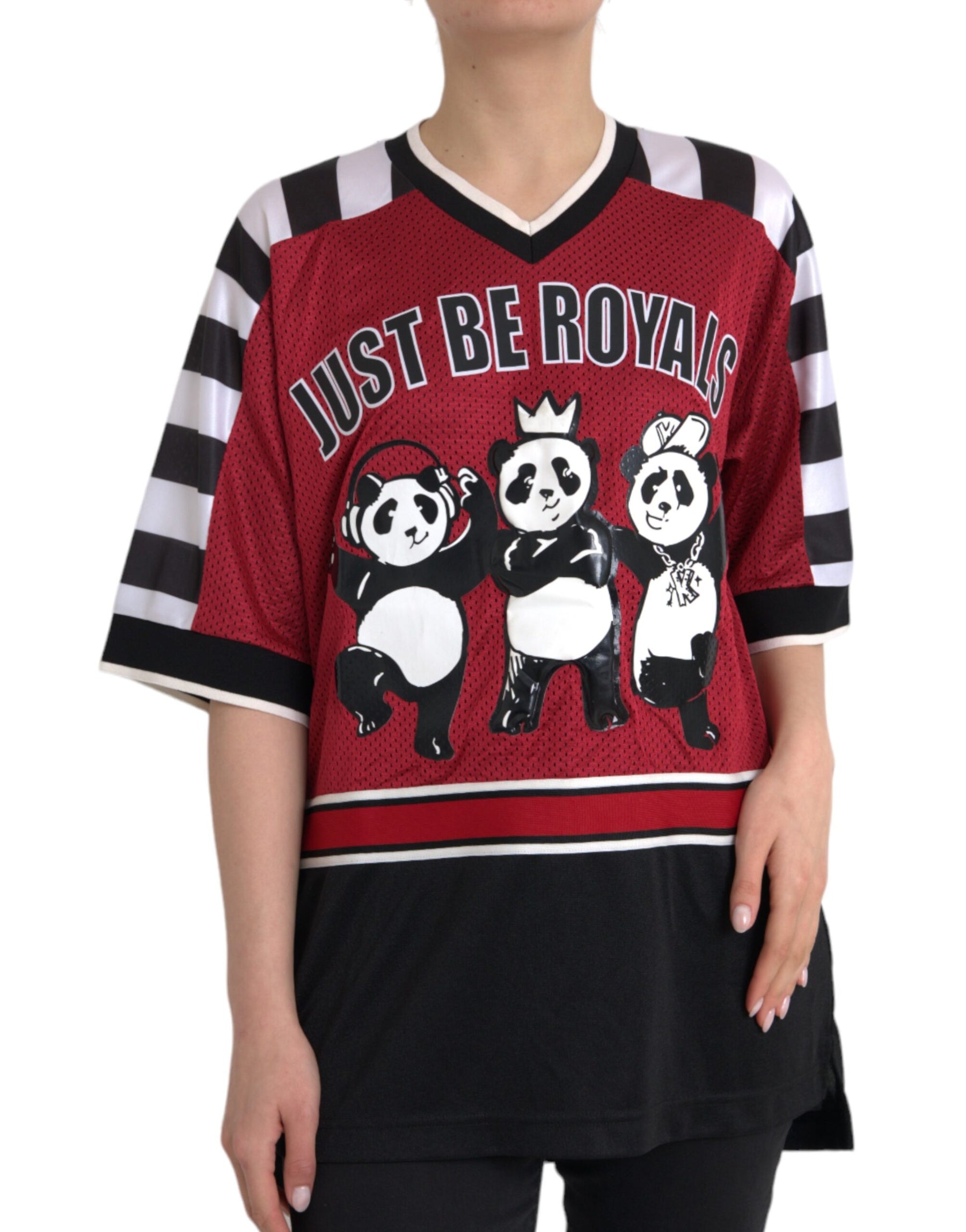 Dolce & Gabbana Multicolor Royals Panda Oversized T-shirt | Regal Royce