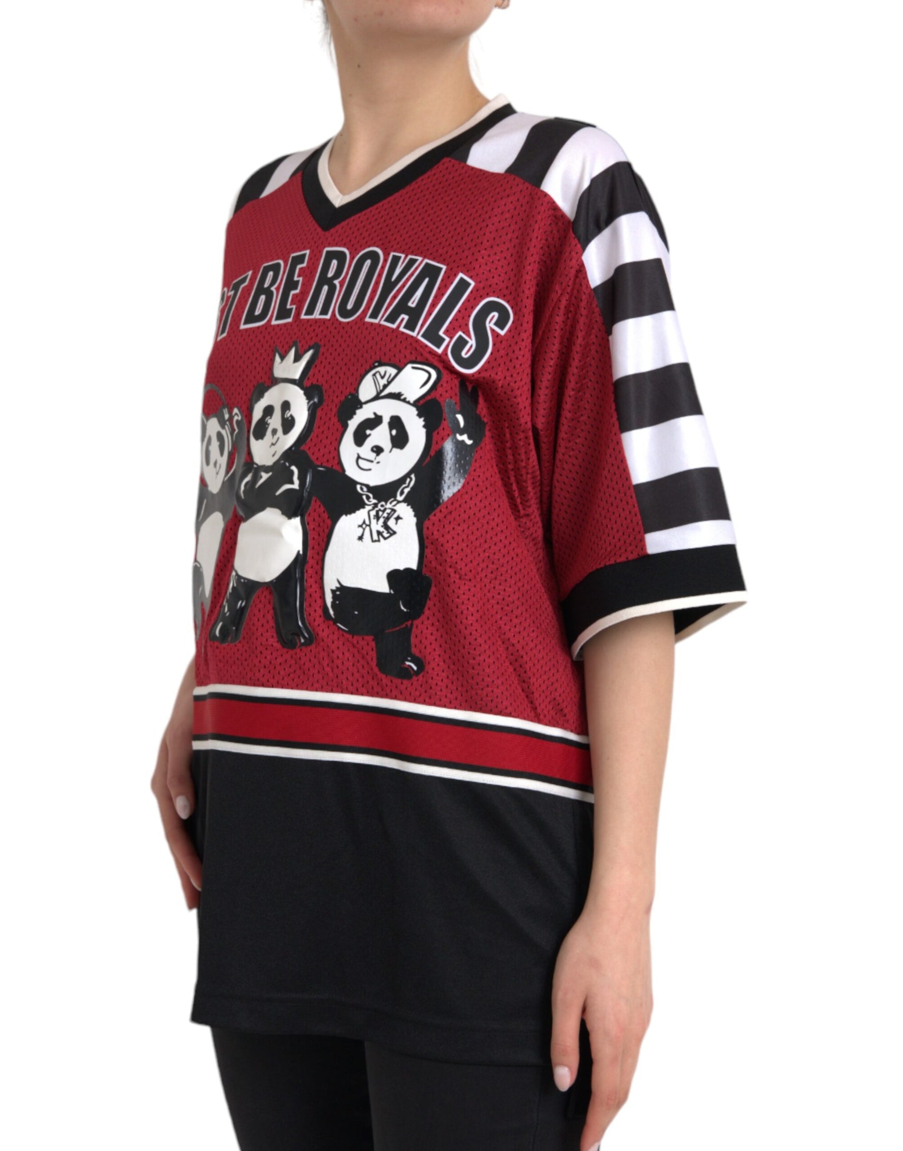 Dolce & Gabbana Multicolor Royals Panda Oversized T-shirt | Regal Royce