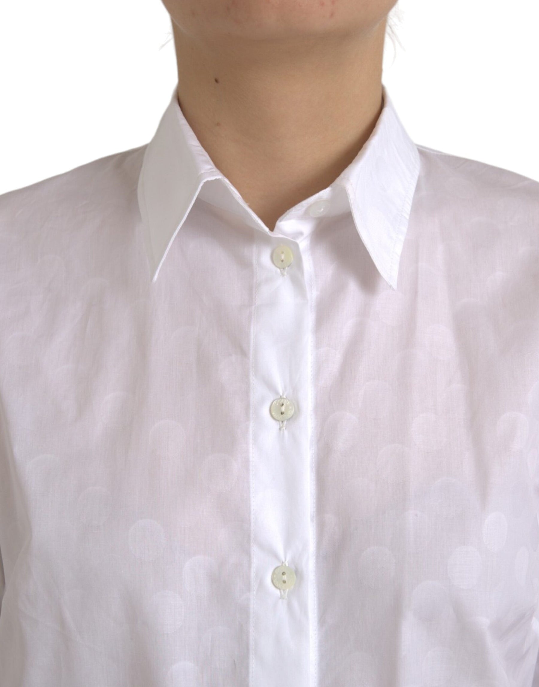 Dolce & Gabbana White Collared Short Sleeve Polo Shirt Top | Regal Royce