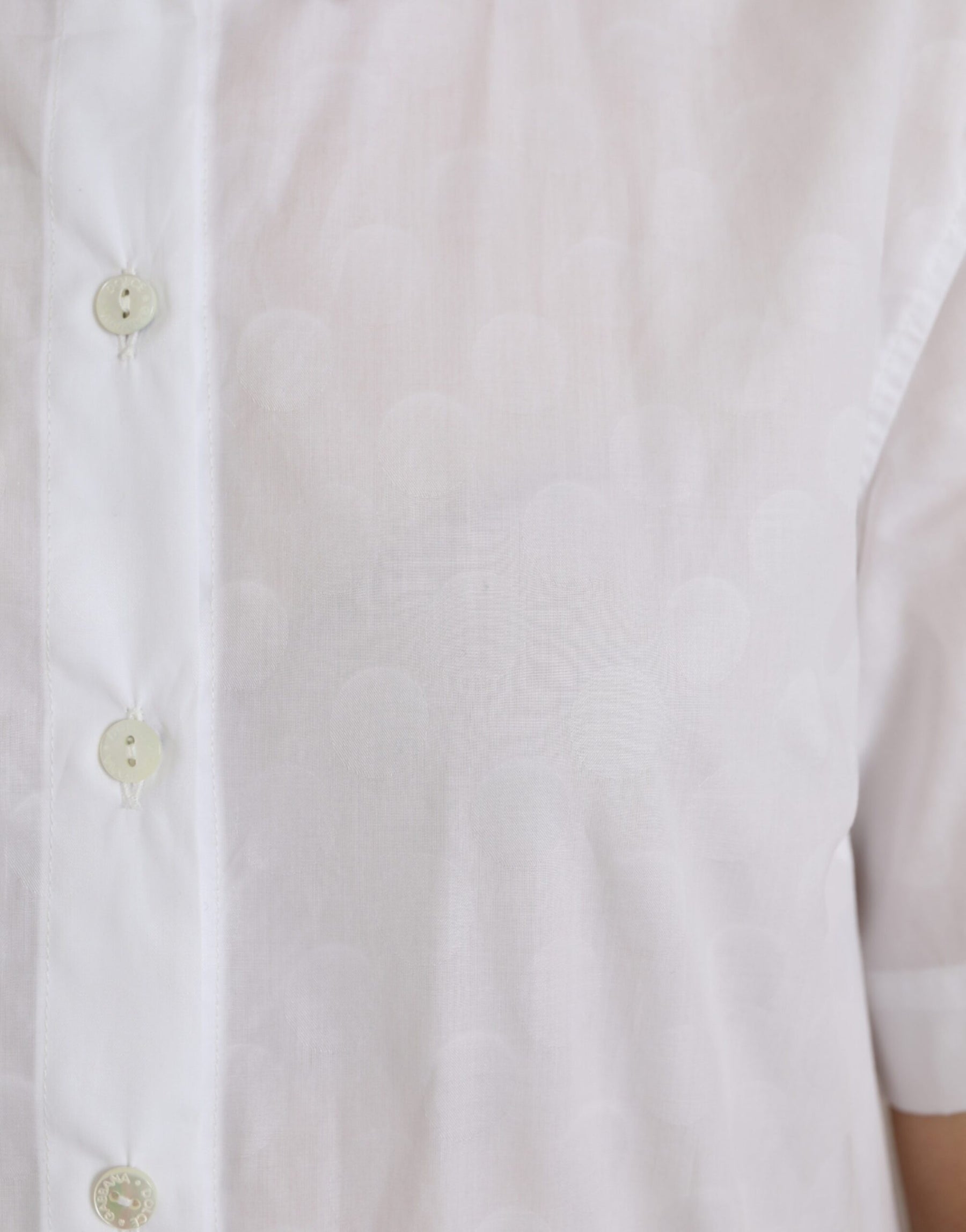 Dolce & Gabbana White Collared Short Sleeve Polo Shirt Top | Regal Royce