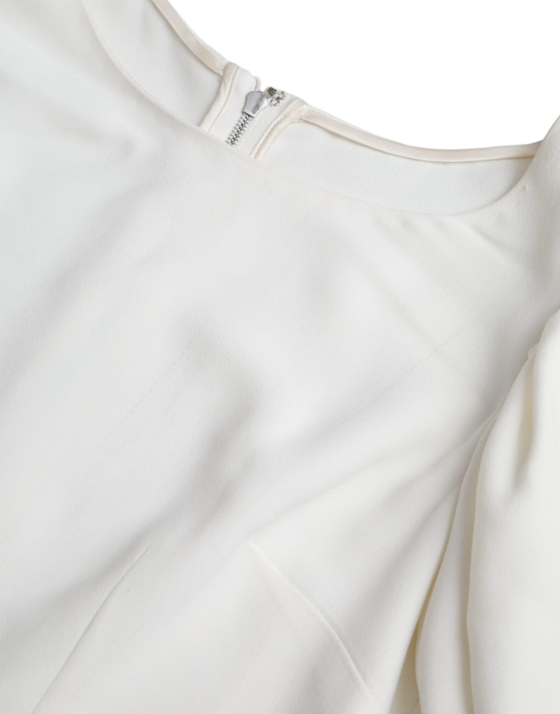 Dolce & Gabbana White Viscose Round Neck Short Sleeves Top | Regal Royce