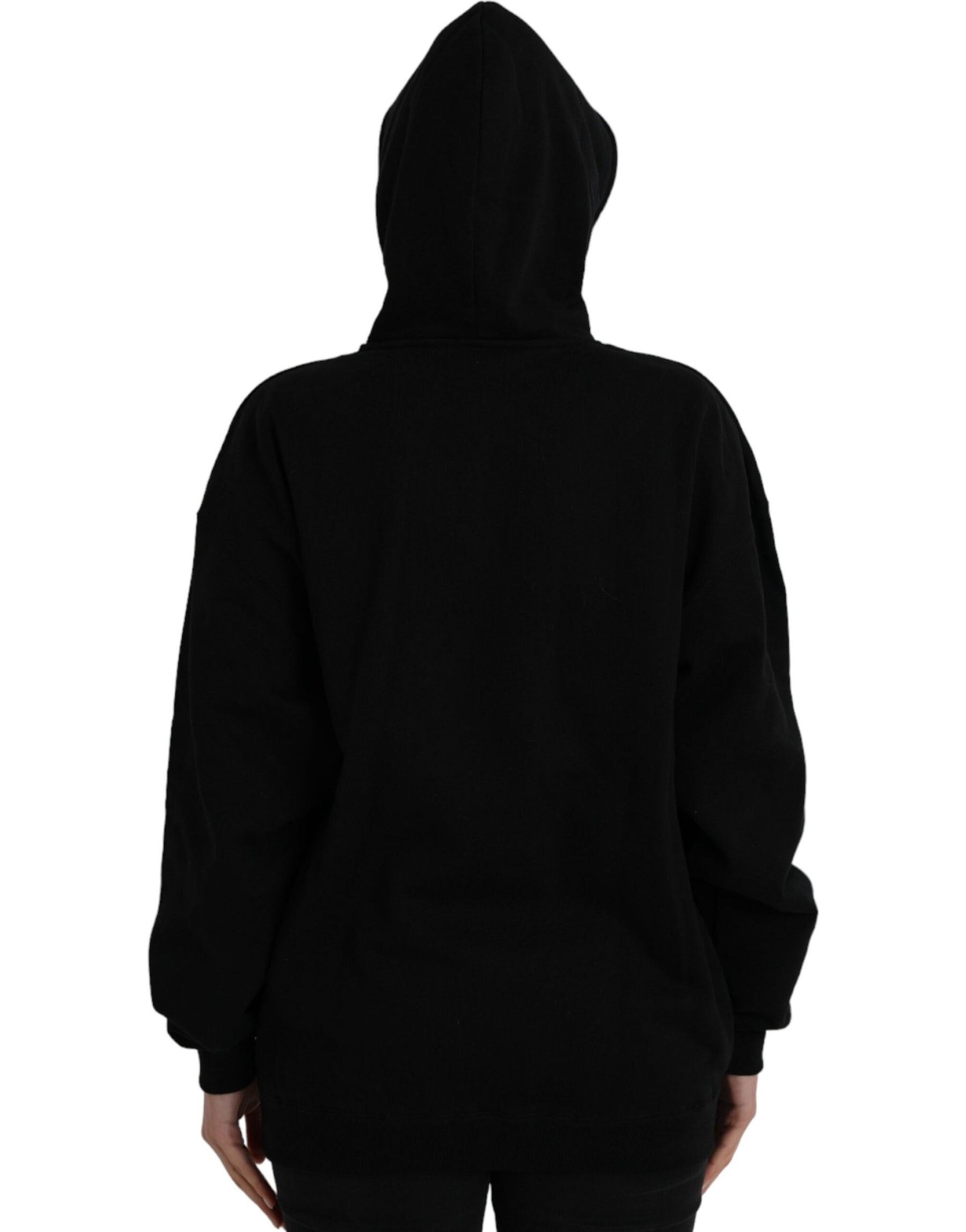 Balenciaga Black Cotton Logo Hooded Pullover Sweatshirt Sweater | Regal Royce