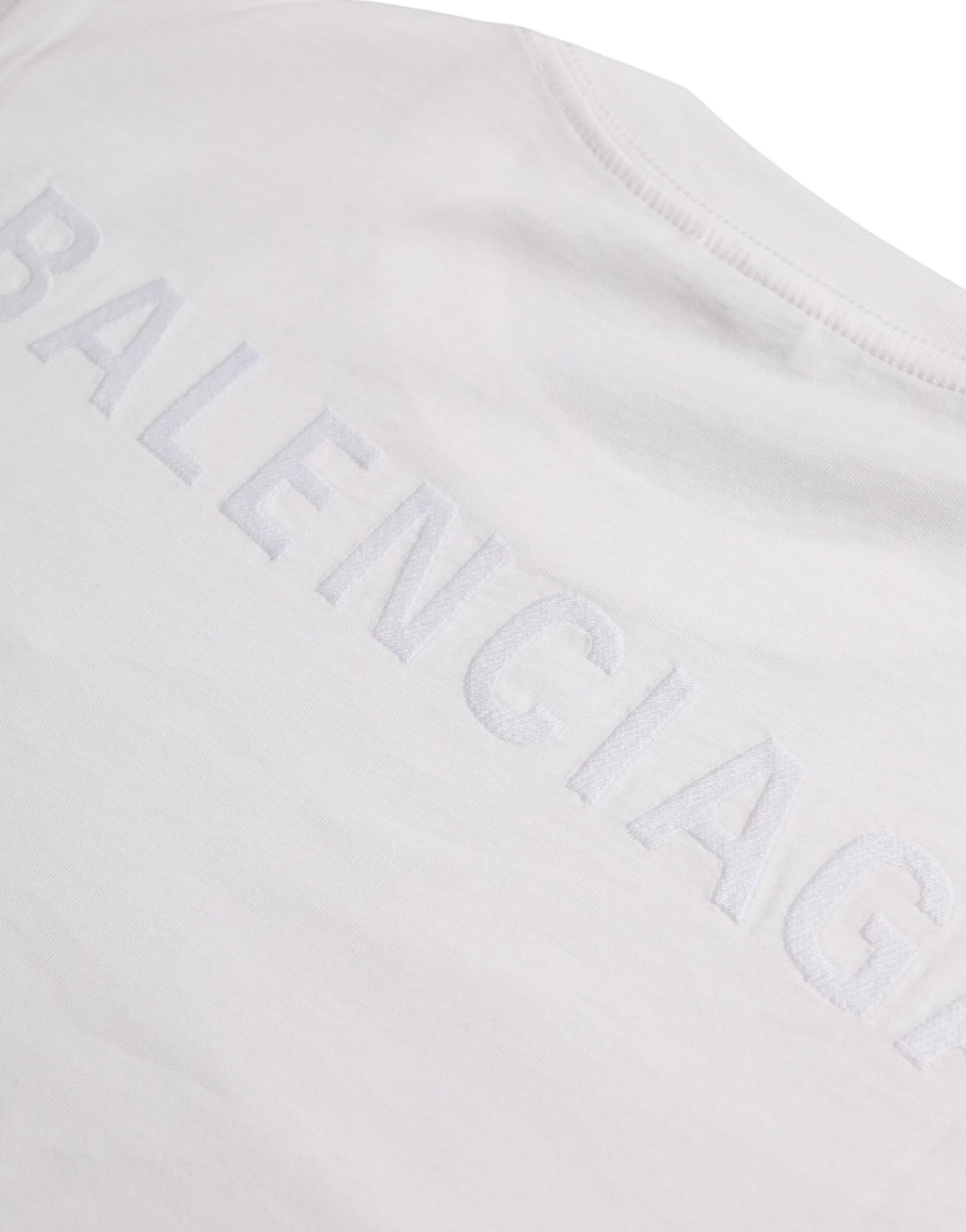 Balenciaga White Cotton Crew Neck Short Sleeves T-shirt | Regal Royce