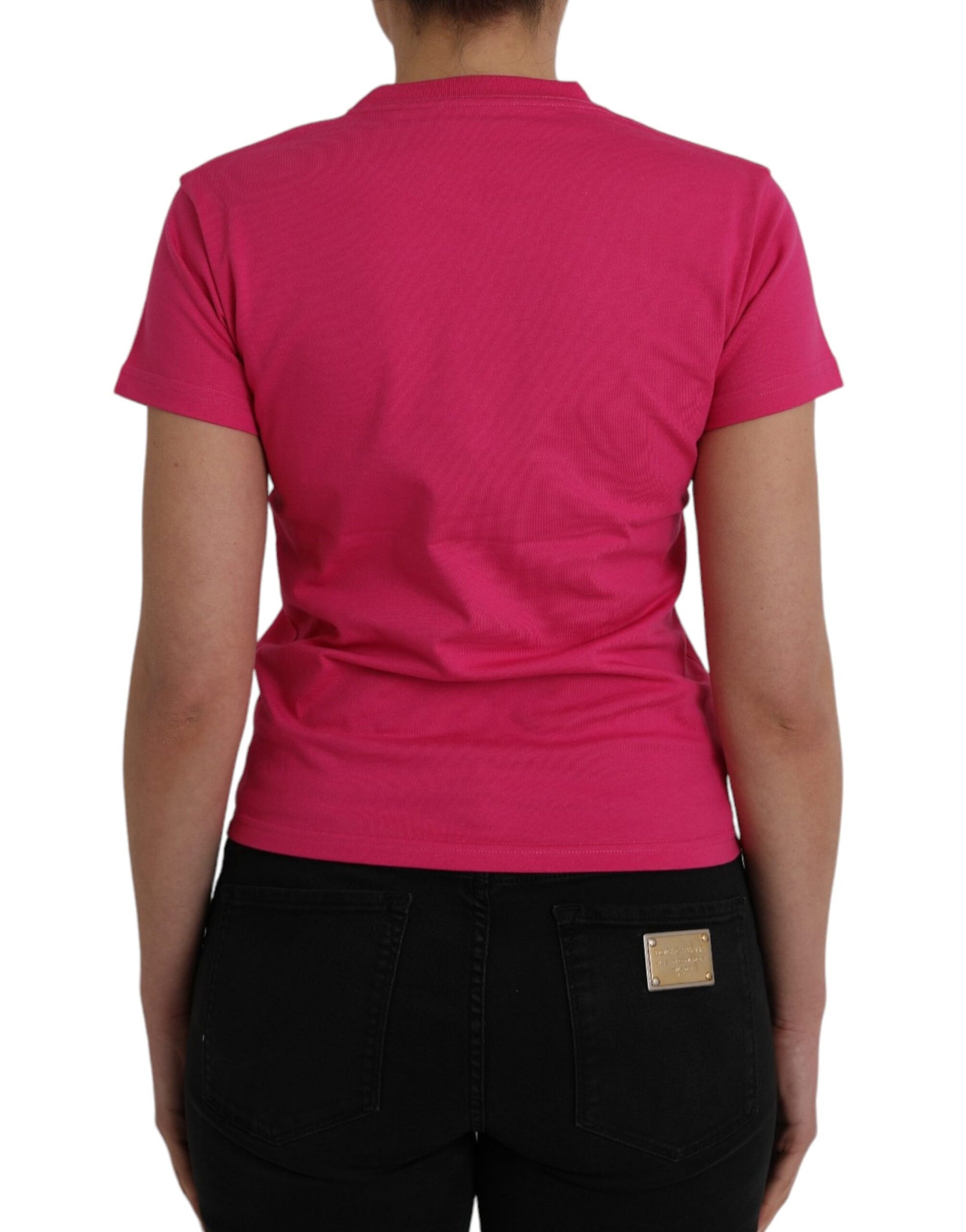 Balenciaga Pink Cotton Crew Neck Short Sleeves Tee T-shirt | Regal Royce