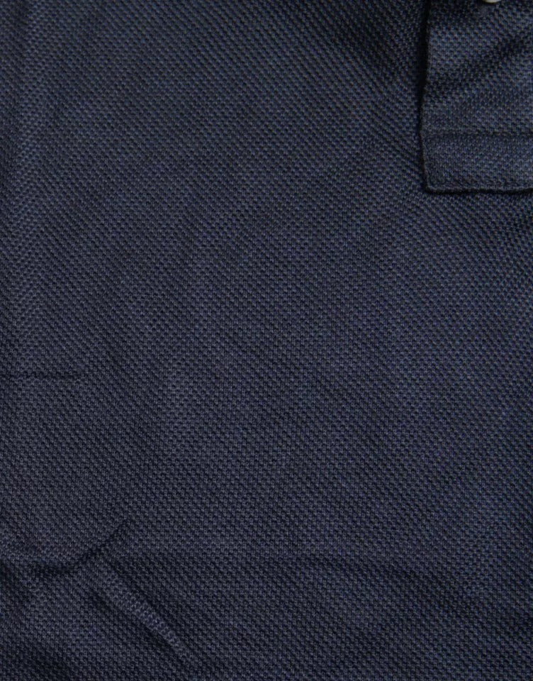 Dolce & Gabbana Polo Navy Blue Collared Silk Men T-shirt | Regal Royce