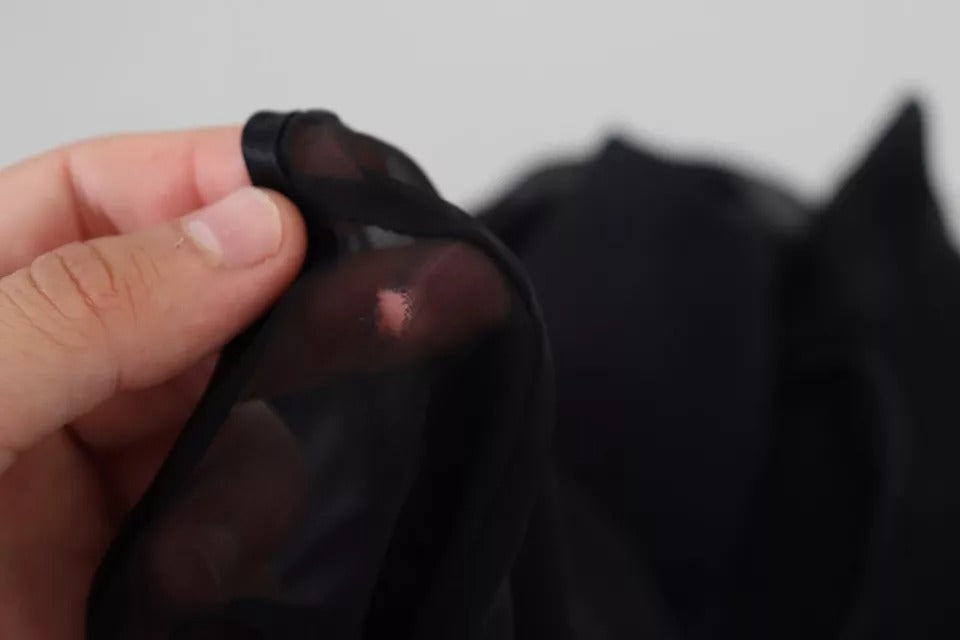 Dolce & Gabbana Black Mesh Transparent Blouse Pullover Top | Regal Royce