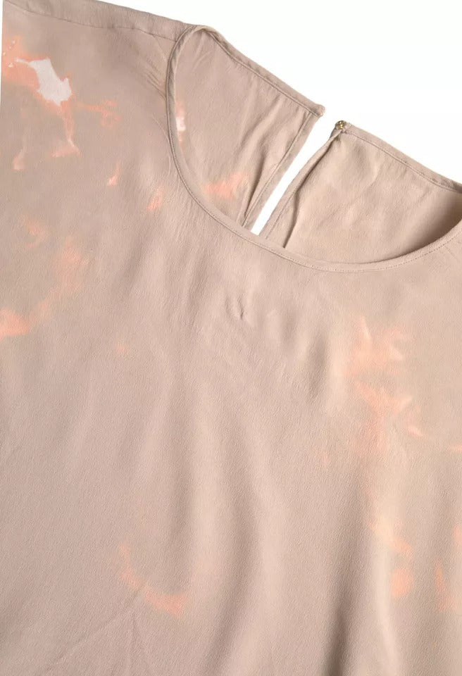 Dolce & Gabbana Brown Round Neck Short Sleeve Blouse Top | Regal Royce