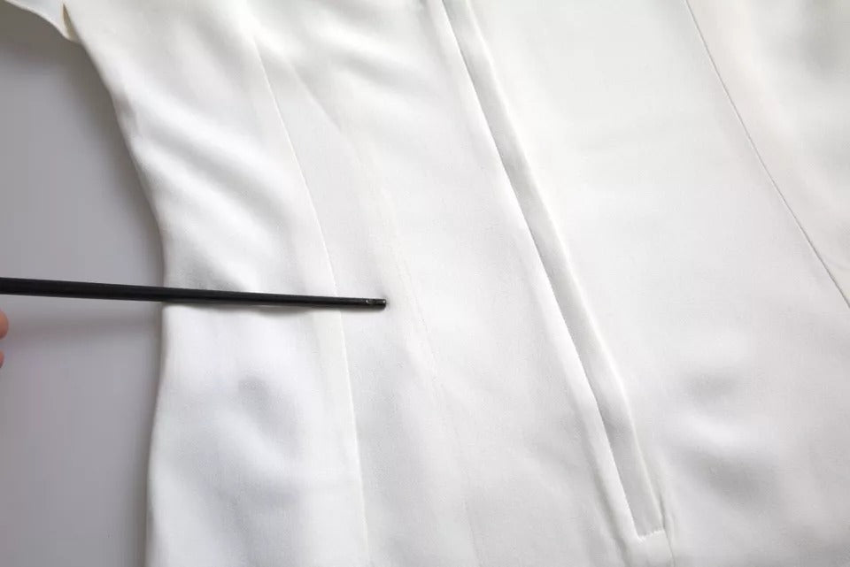 Dolce & Gabbana White Viscose Round Neck Short Sleeves Top | Regal Royce