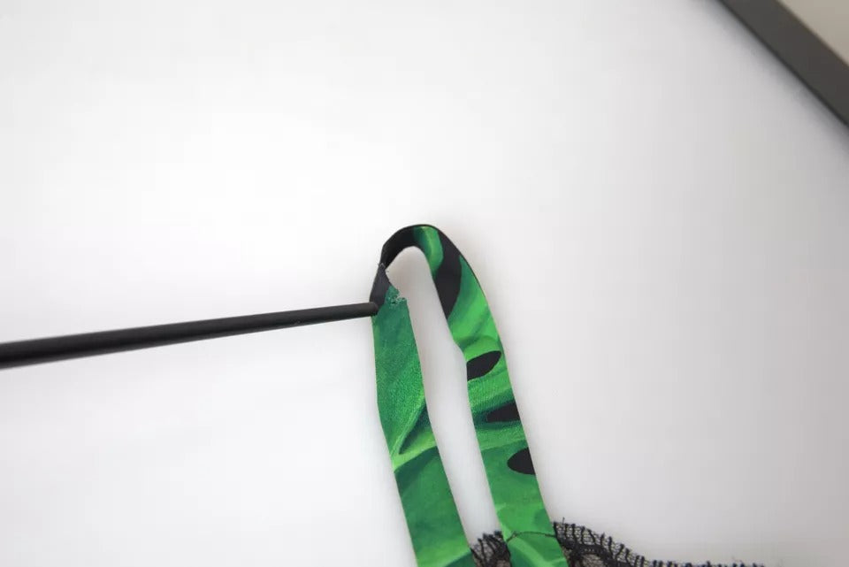 Dolce & Gabbana Black Philodendron Print Silk Camisole Underwear | Regal Royce