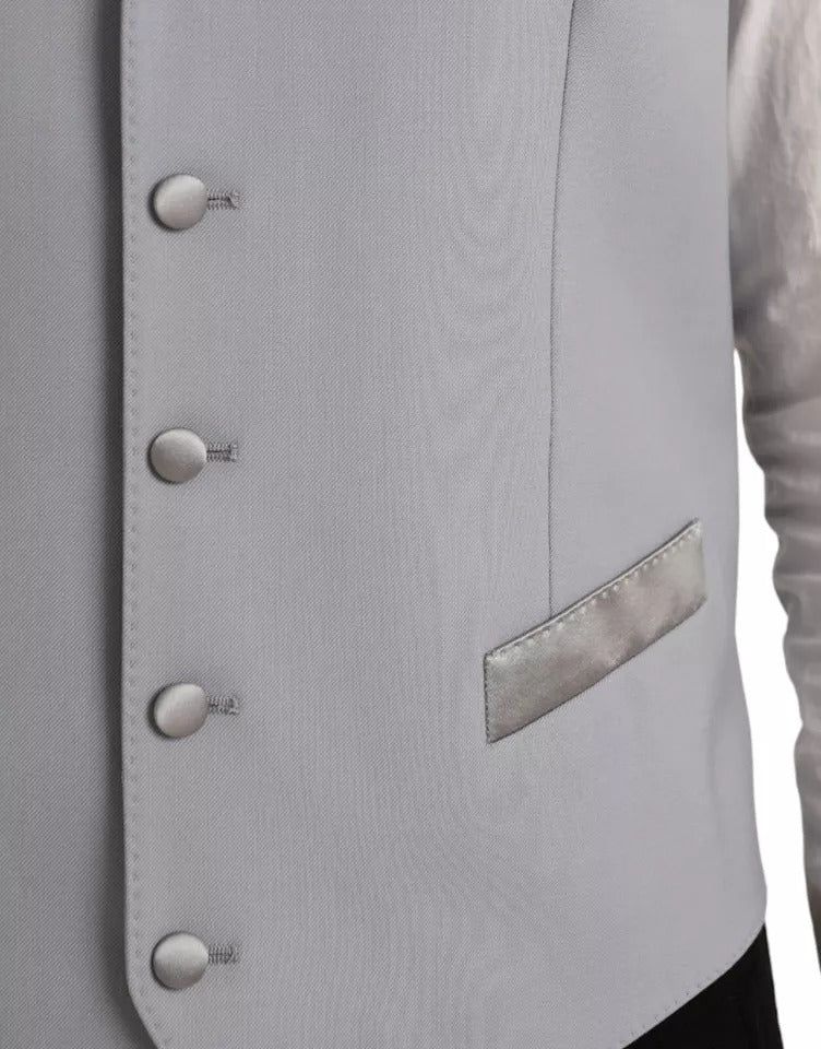 Dolce & Gabbana Light Blue Wool Formal Dress Waistcoat Vest | Regal Royce