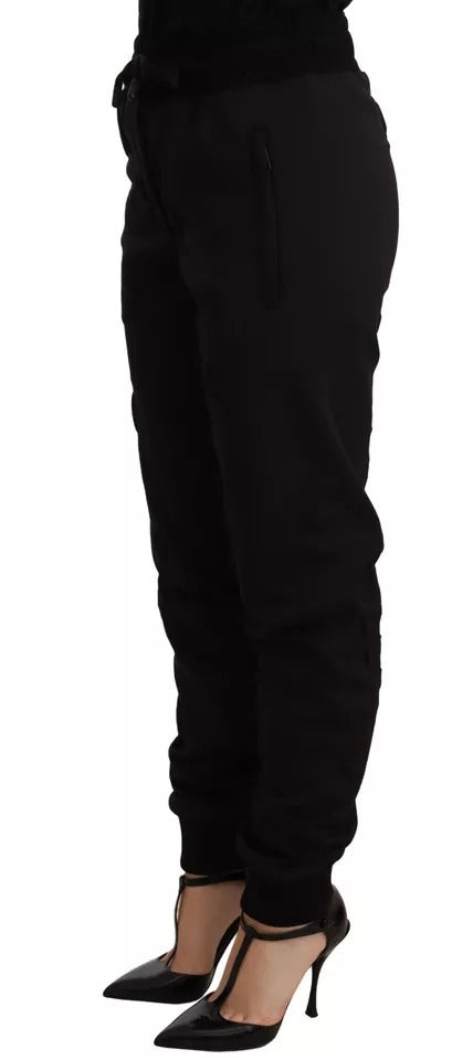 Dolce & Gabbana Black Jogger Women Polyester Pants | Regal Royce