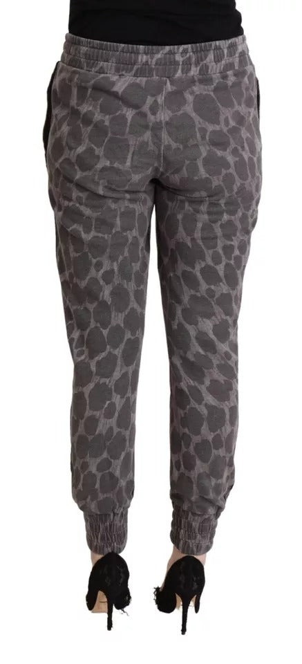Dolce & Gabbana Gray Leopard Print Sweatpants Jogger Pants | Regal Royce