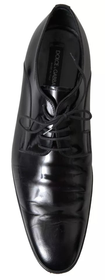 Dolce & Gabbana Black Polished Leather Formal Dress Shoes | Regal Royce
