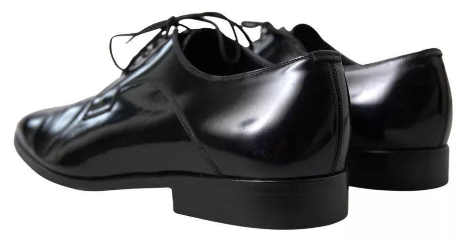 Dolce & Gabbana Black Polished Leather Formal Dress Shoes | Regal Royce