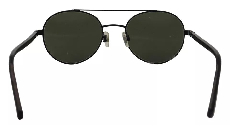Dolce & Gabbana Matte Black Steel Frame Green Lens DG2245 Sunglasses | Regal Royce