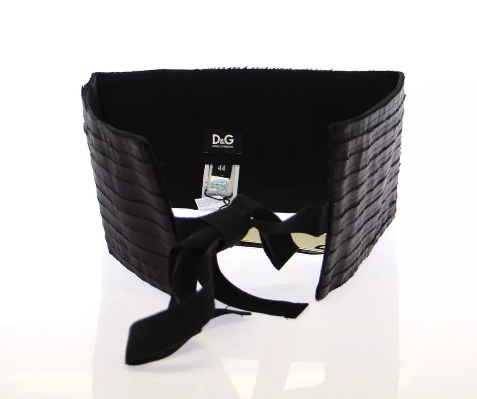 Dolce & Gabbana Black Silk Womens Waist Cummerbund | Regal Royce