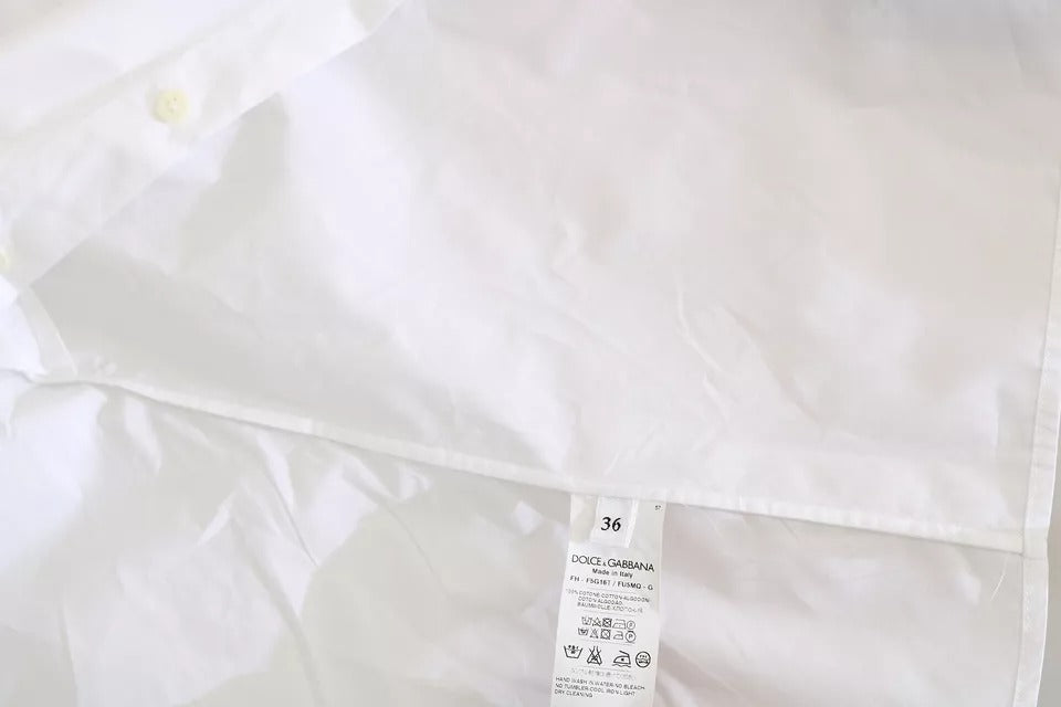 Dolce & Gabbana White Collared Short Sleeve Polo Shirt Top | Regal Royce