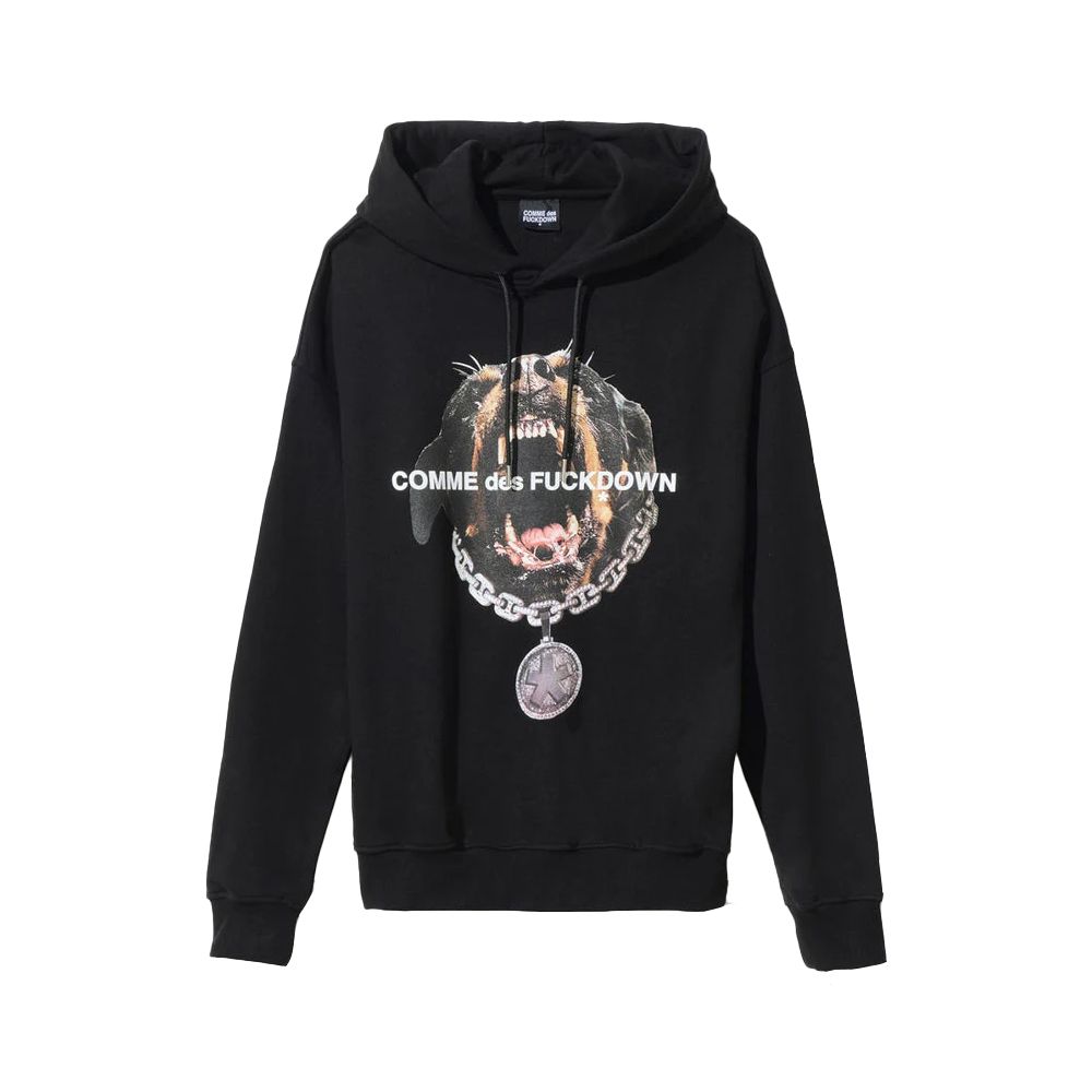 Comme Des Fuckdown Black Cotton Men's Hoodie