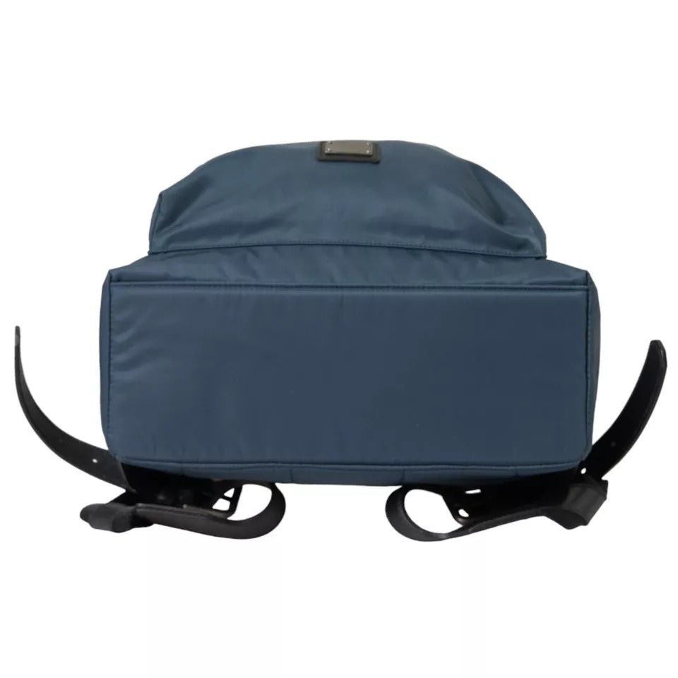 Dolce & Gabbana Blue Nylon #DGFamily Patch Men Backpack Bag | Regal Royce