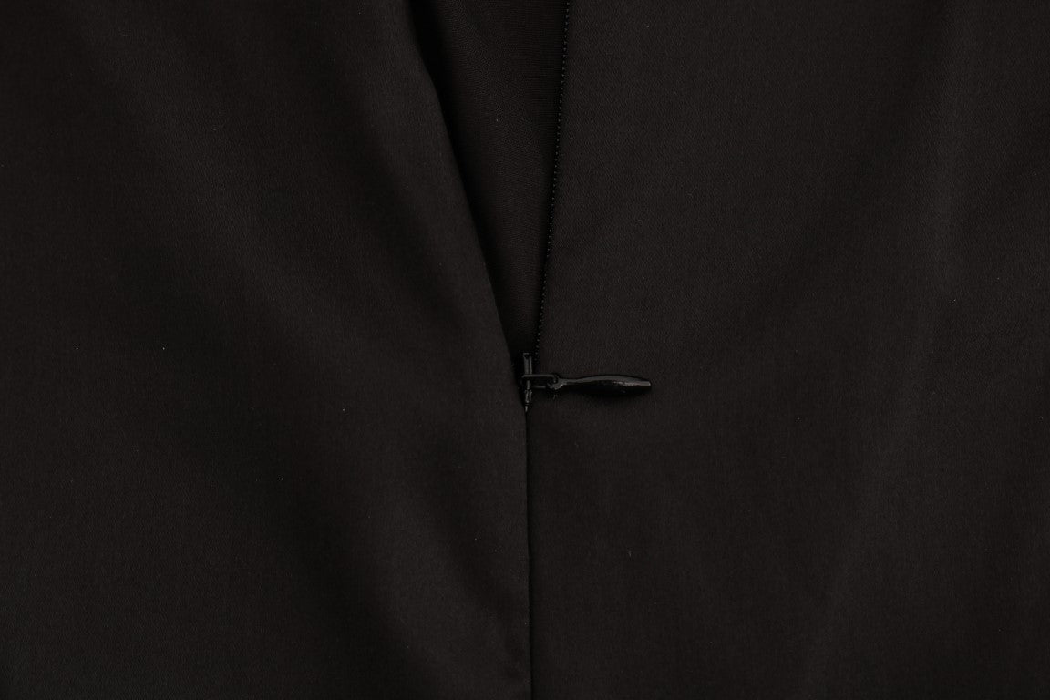 Dolce & Gabbana Black Silk Mesh Floral Lace Top | Regal Royce