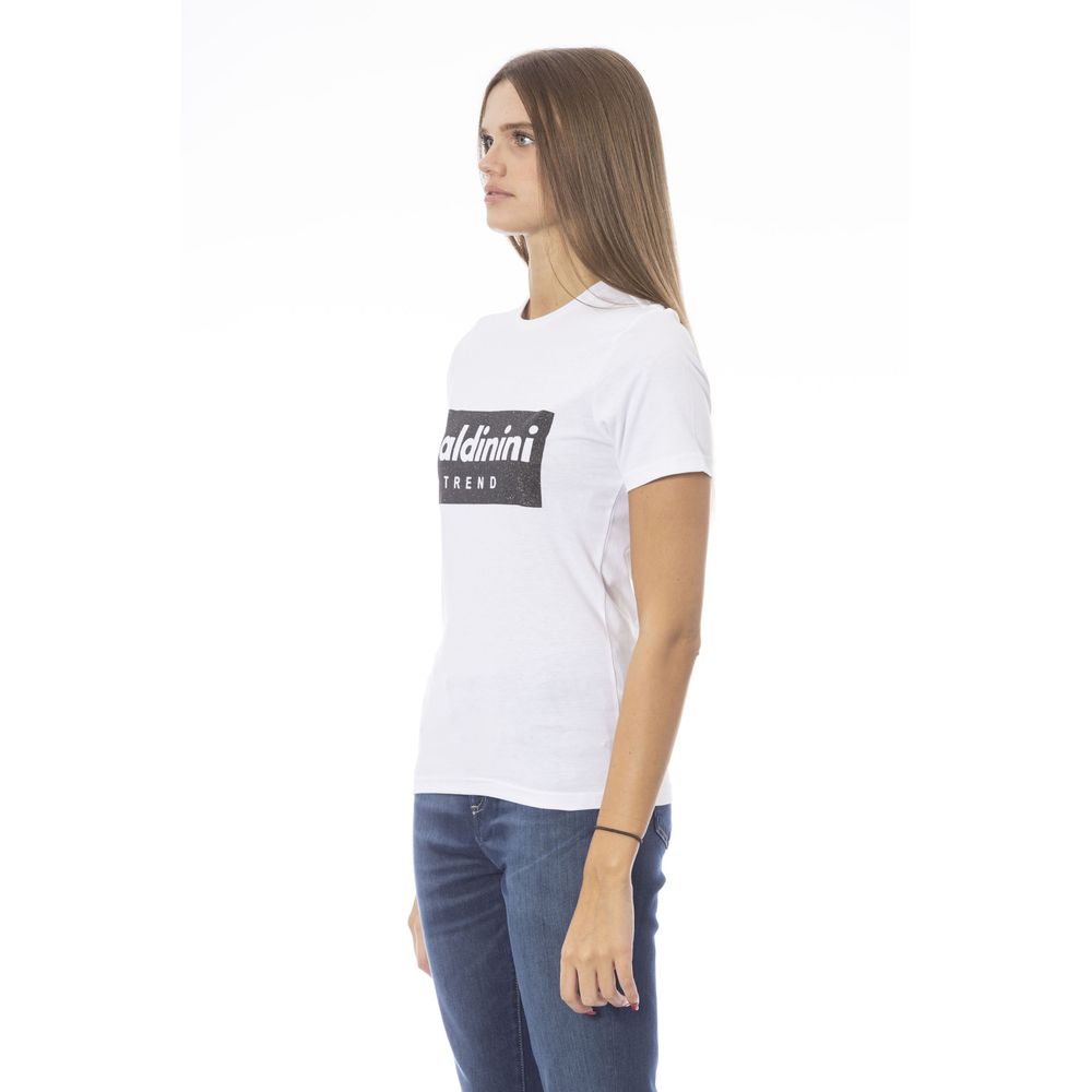 Baldinini Trend White Cotton Women T-Shirt | Regal Royce