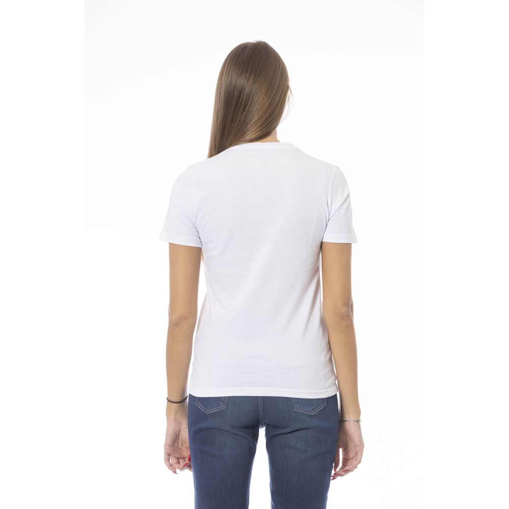 Baldinini Trend White Cotton Women T-Shirt | Regal Royce