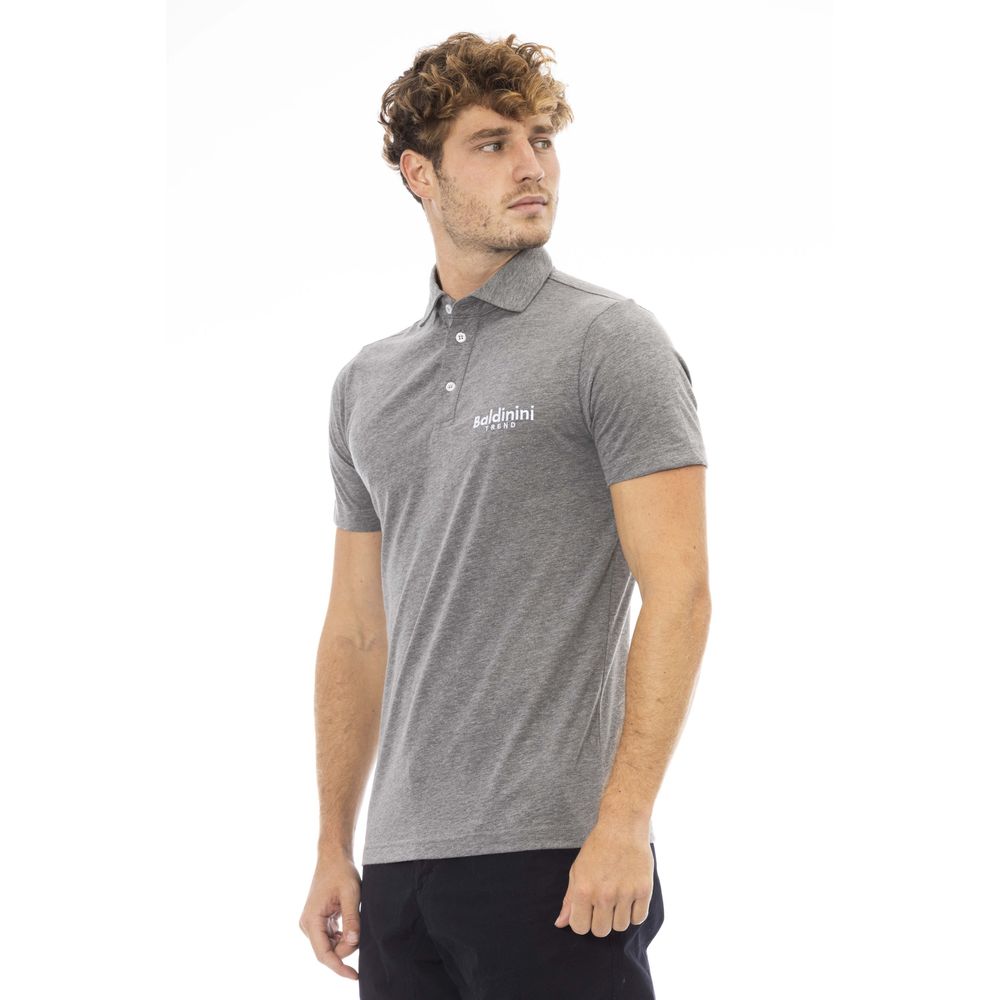 Baldinini Trend Gray Cotton Polo Shirt