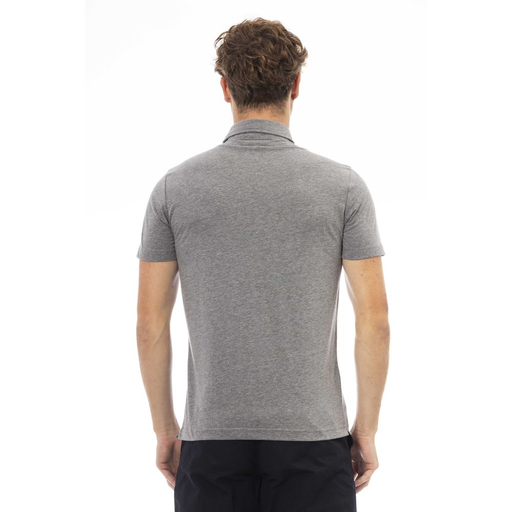 Baldinini Trend Gray Cotton Polo Shirt
