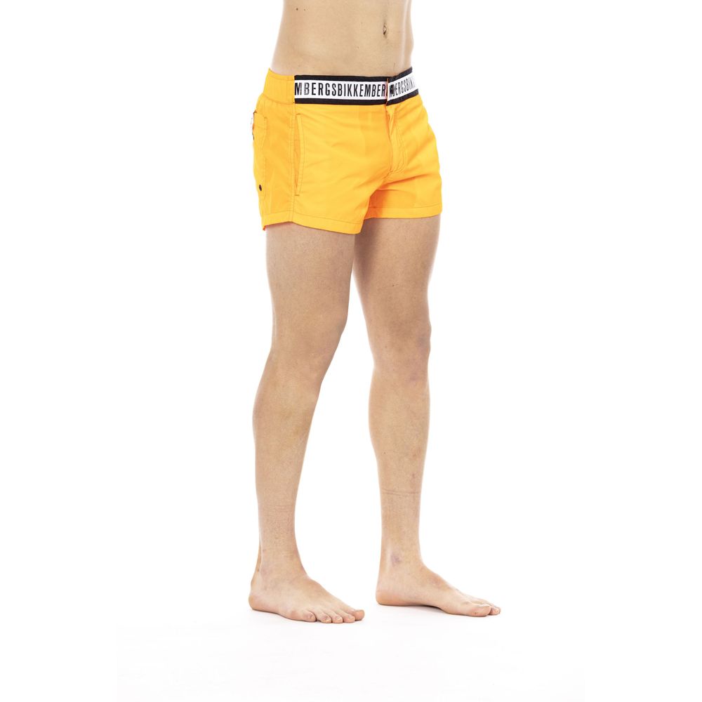 Bikkembergs Orange Polyamide Men Swim Short | Regal Royce