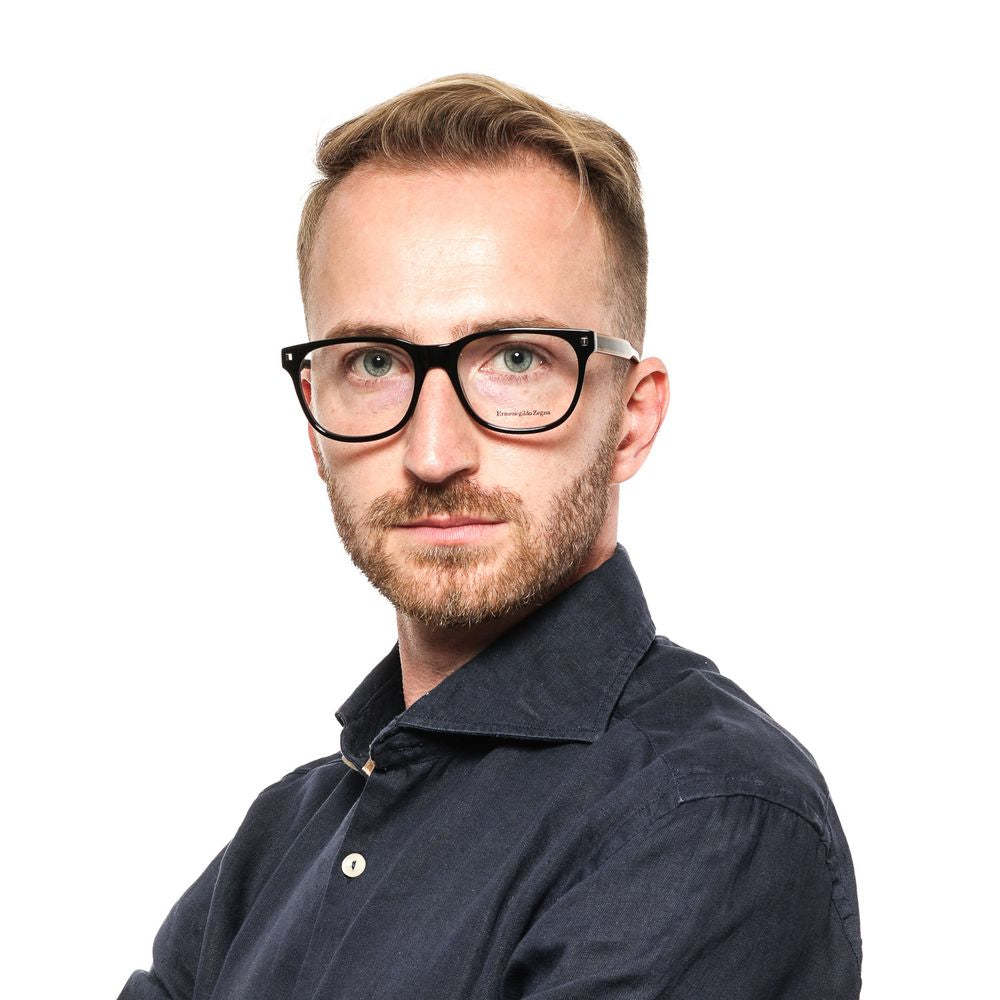 Ermenegildo Zegna Black Plastic Glasses (Frames) | Regal Royce