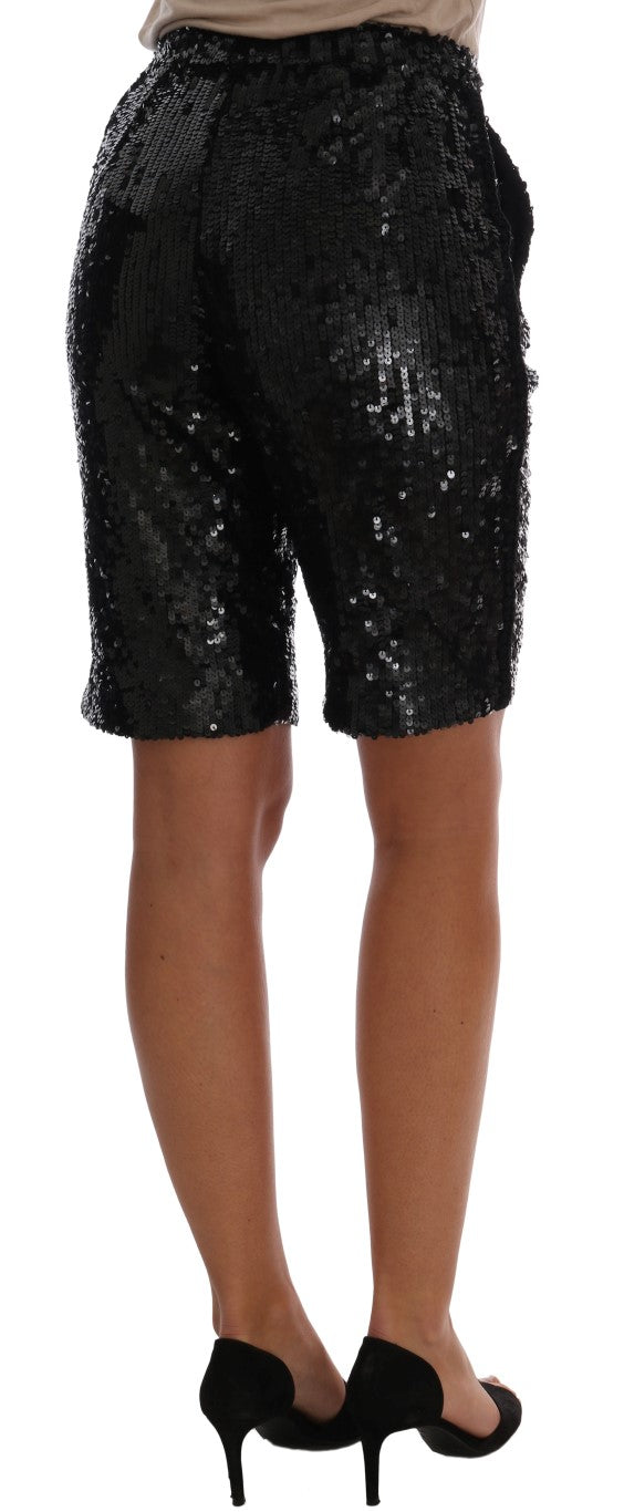 Dolce & Gabbana Black Sequined Fashion Shorts | Regal Royce