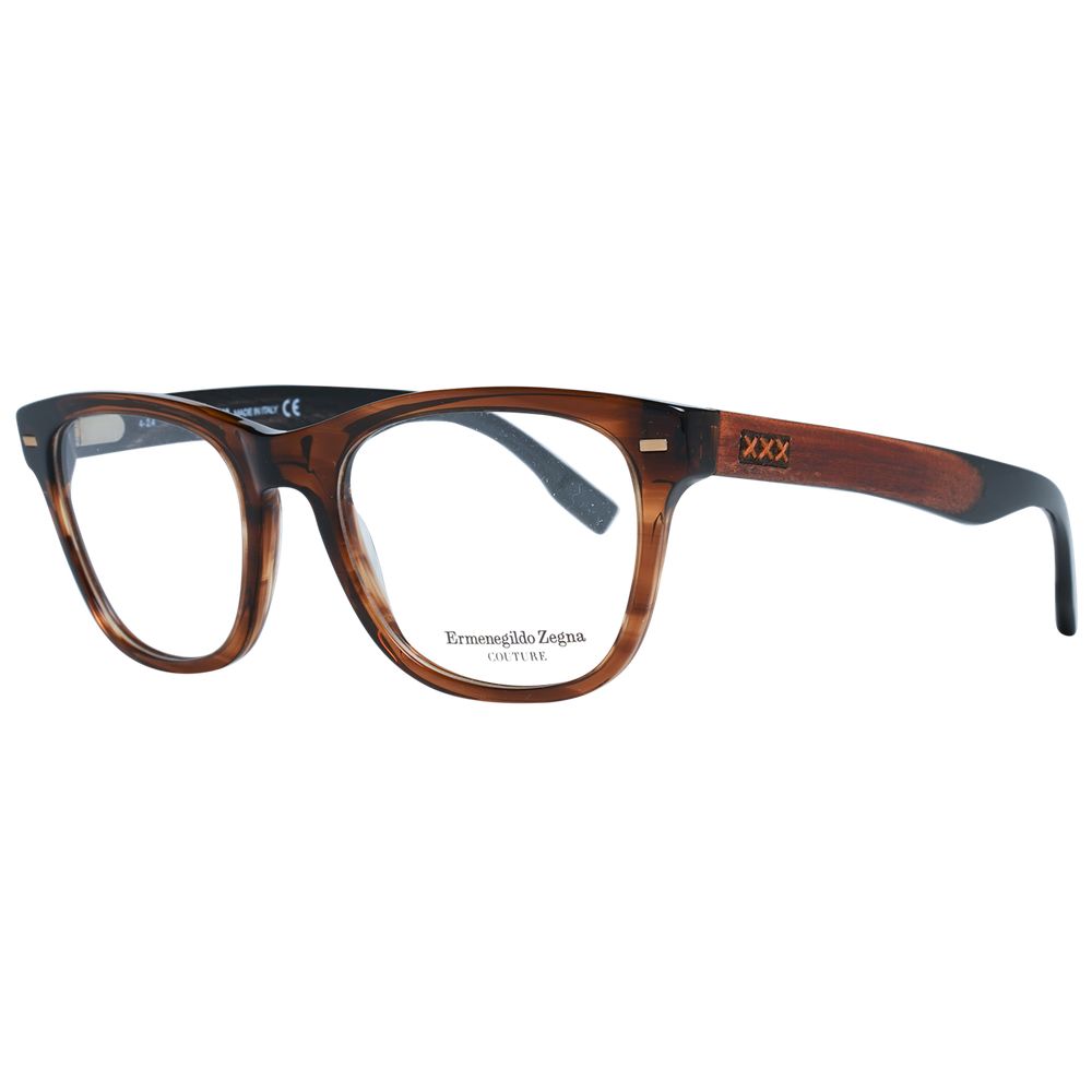 Ermenegildo Zegna Brown Plastic Glasses (Frames) | Regal Royce