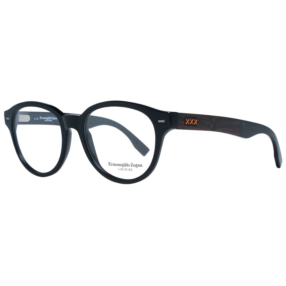 Ermenegildo Zegna Black Plastic Glasses (Frames) | Regal Royce