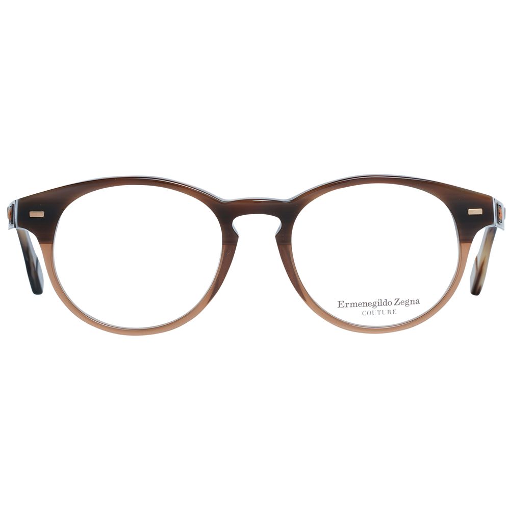 Ermenegildo Zegna Brown Plastic Glasses (Frames)