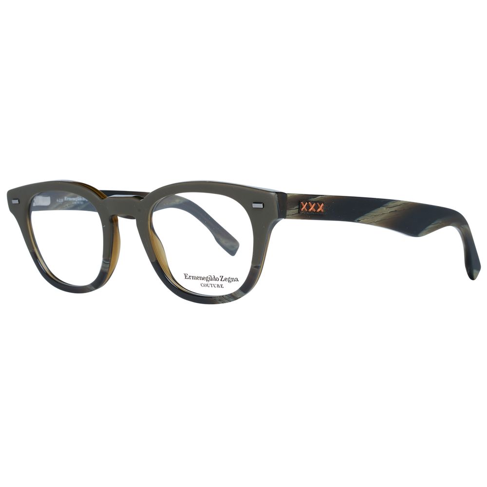 Ermenegildo Zegna Olive Plastic Glasses (Frames) | Regal Royce