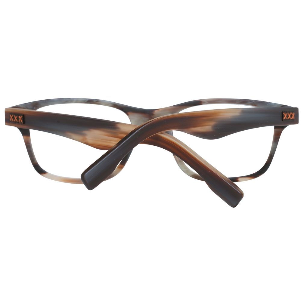 Ermenegildo Zegna Brown Plastic Glasses (Frames)