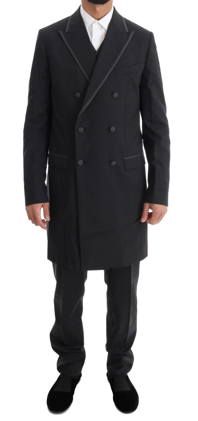Dolce & Gabbana Gray Wool Stretch 3 Piece Two Button Suit | Regal Royce