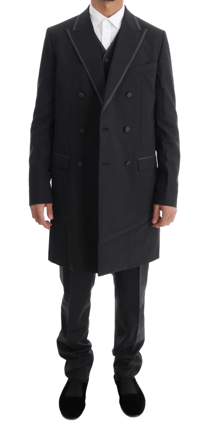 Dolce & Gabbana Gray Wool Stretch 3 Piece Two Button Suit | Regal Royce
