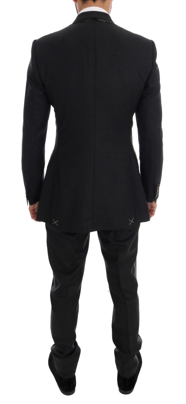 Dolce & Gabbana Gray Wool Double Breasted 3 Piece Suit | Regal Royce