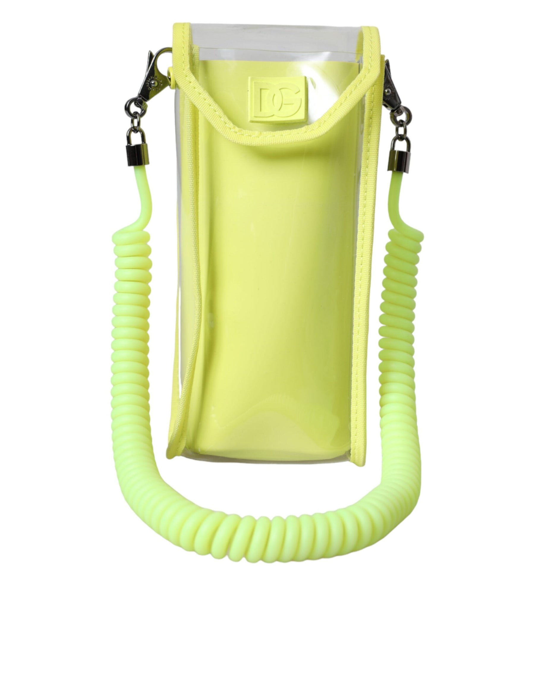 Dolce & Gabbana Yellow Green Plastic DG Logo Neck Strap Cardholder Wallet | Regal Royce