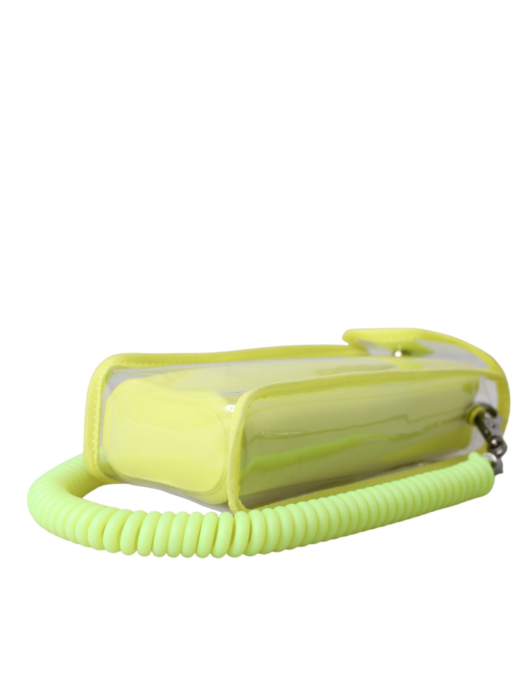 Dolce & Gabbana Yellow Green Plastic DG Logo Neck Strap Cardholder Wallet | Regal Royce