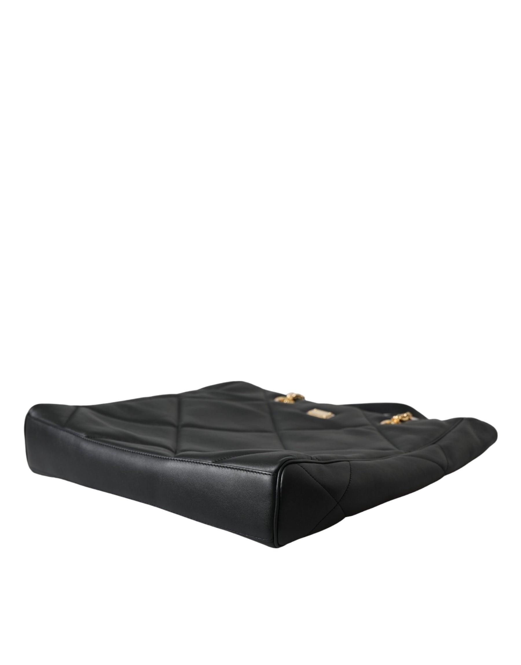 Dolce & Gabbana Black Leather JUNGLE Quilted Shopping Tote Bag | Regal Royce