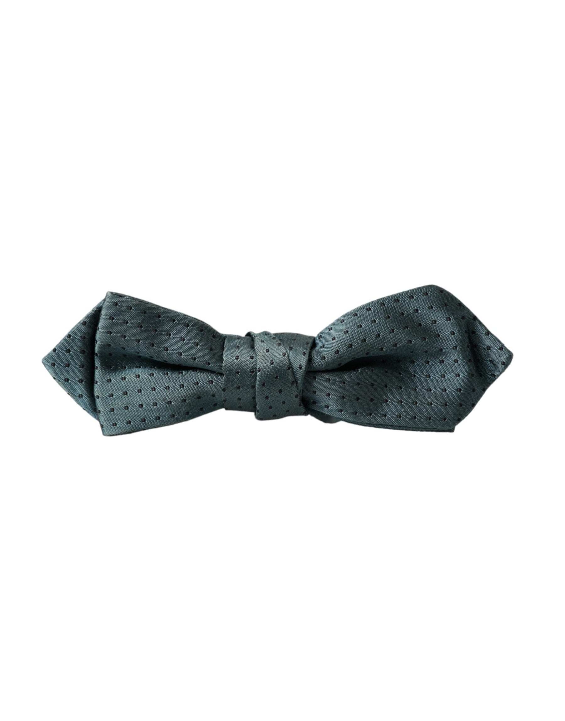 Dolce & Gabbana Green Silk Fantasy Adjustable Neck Men Papillon Bow Tie | Regal Royce