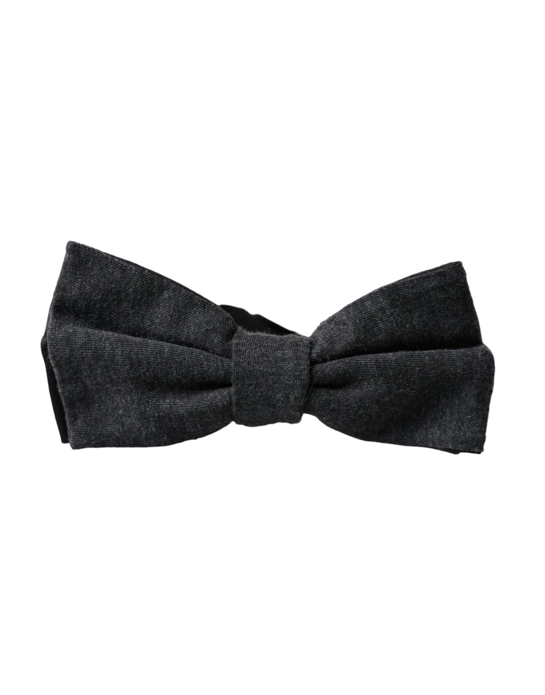 Dolce & Gabbana Dark Gray Silk Adjustable Neck Men Bow Tie | Regal Royce