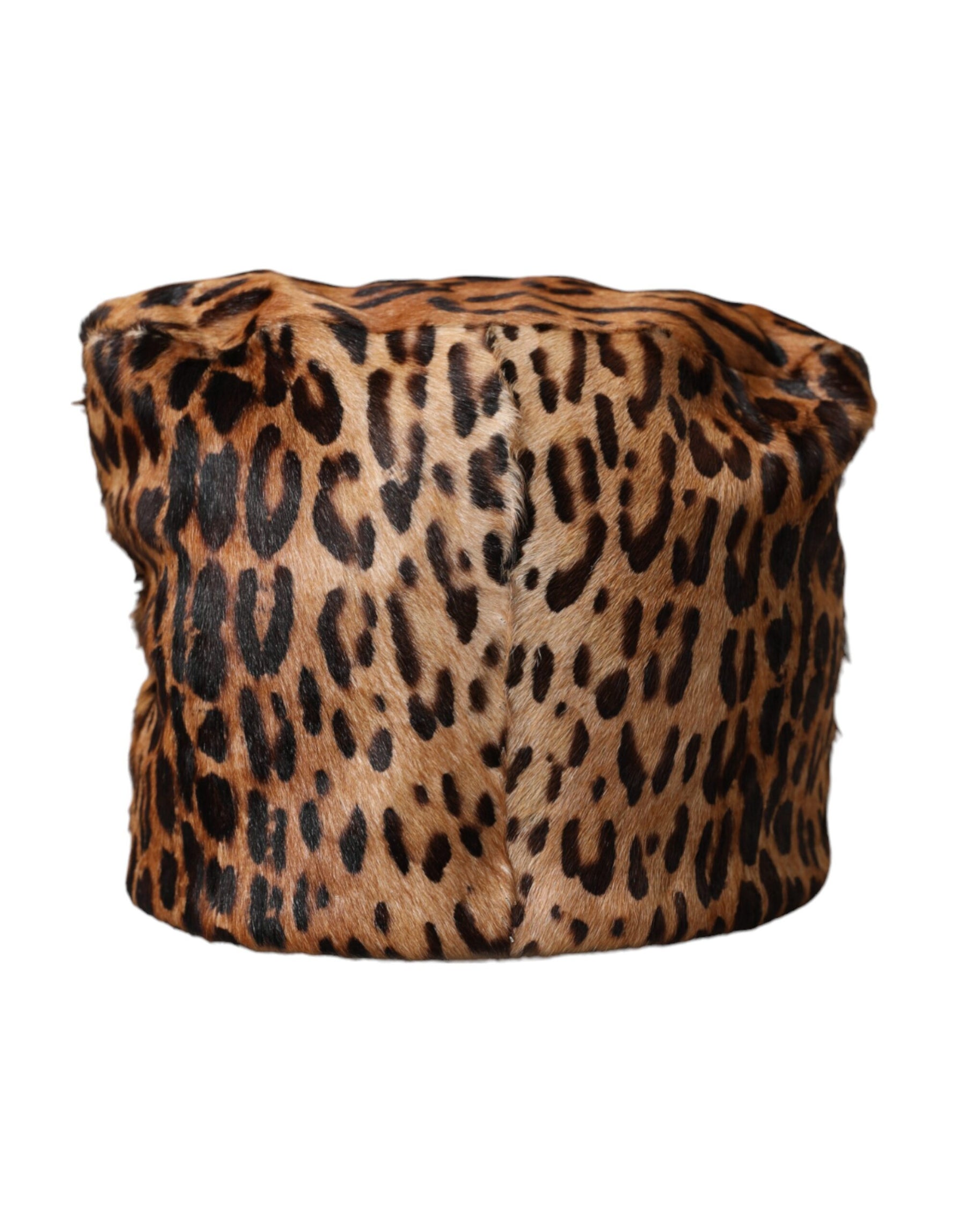 Dolce & Gabbana Brown Leopard Fur Women Bucket Hat | Regal Royce