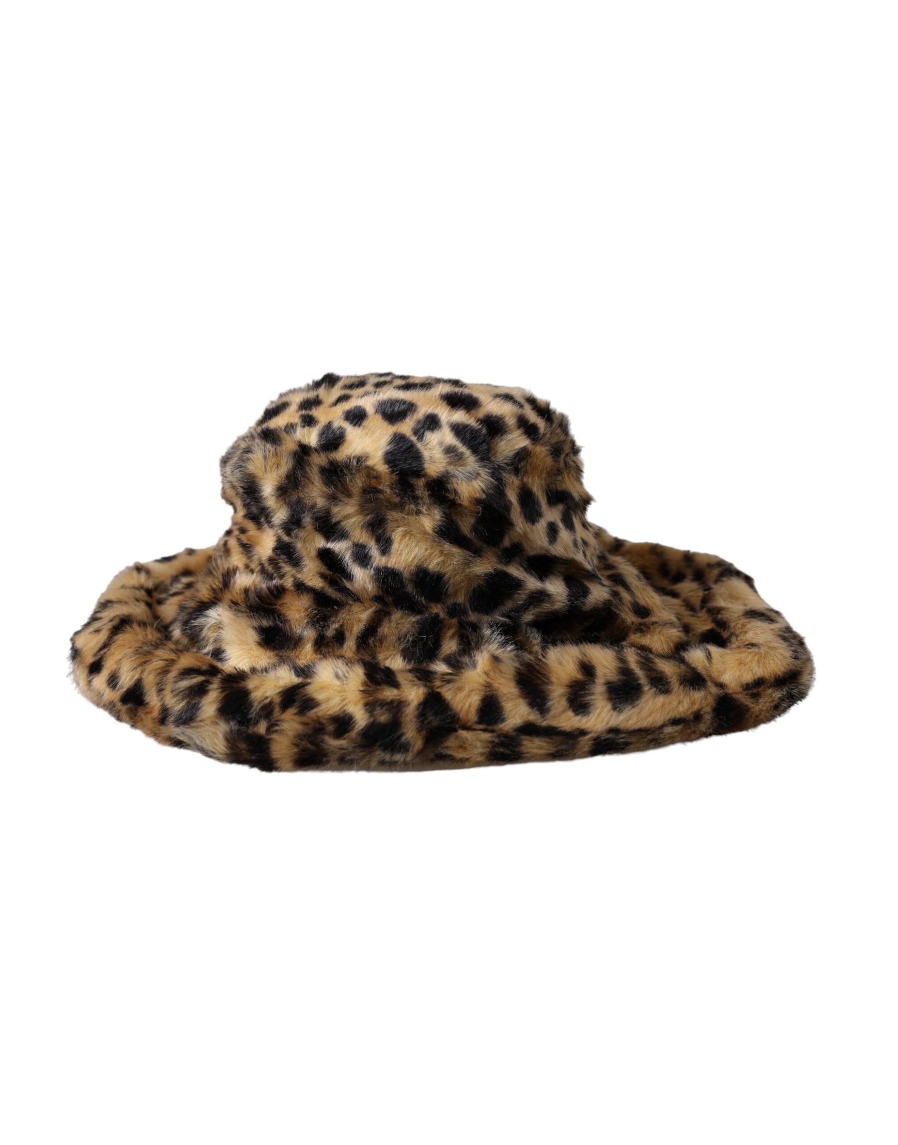 Dolce & Gabbana Brown Leopard Fur Women Bucket Hat | Regal Royce