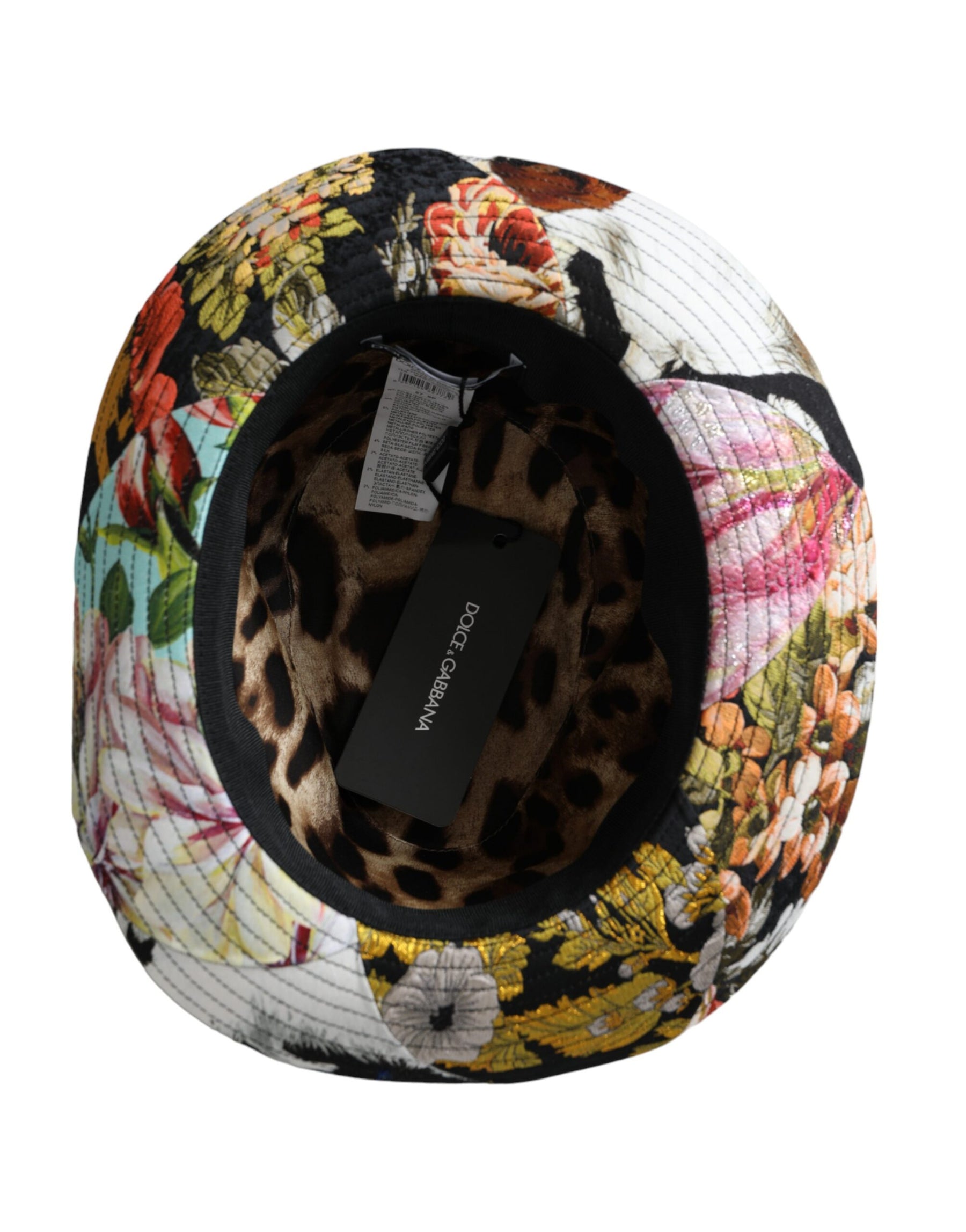 Dolce & Gabbana Multicolor Patchwork Women Fedora Wide Brim Hat | Regal Royce