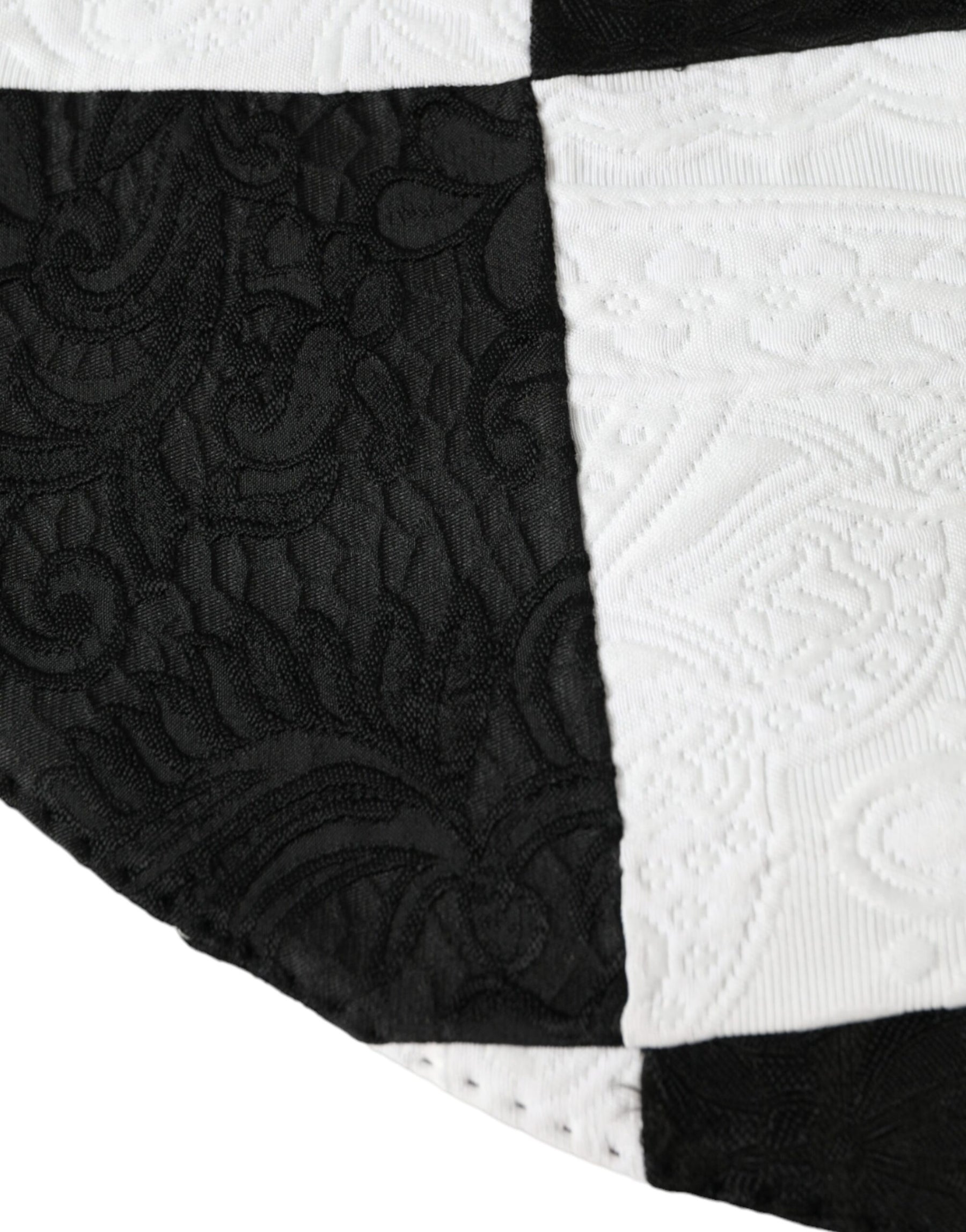 Dolce & Gabbana Black White Checkered Wide Brim Floppy Hat | Regal Royce