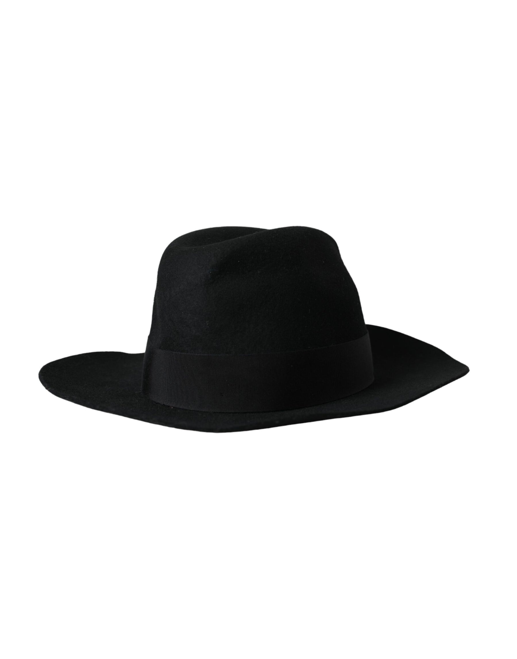 Dolce & Gabbana Black Rabbit Fedora Trilby Women Hat | Regal Royce